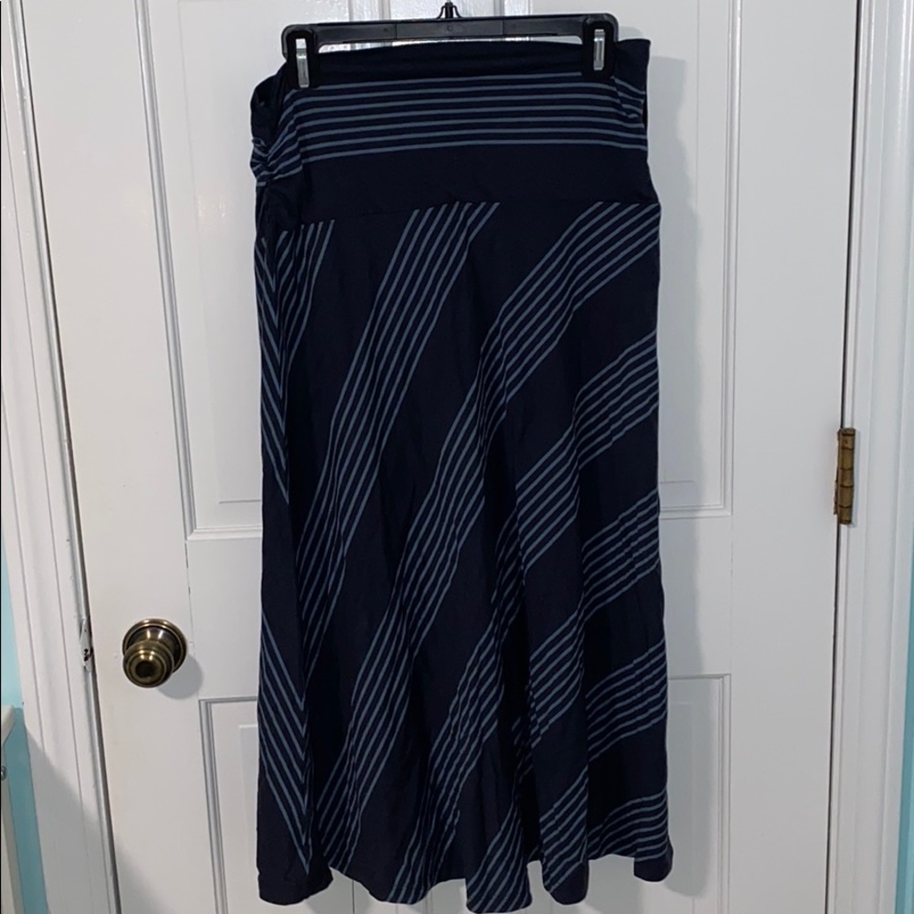 Patagonia Blue Stripped Maxi Skirt, Size: Medium